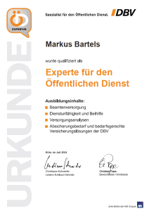 Zertifikat Markus Bartels